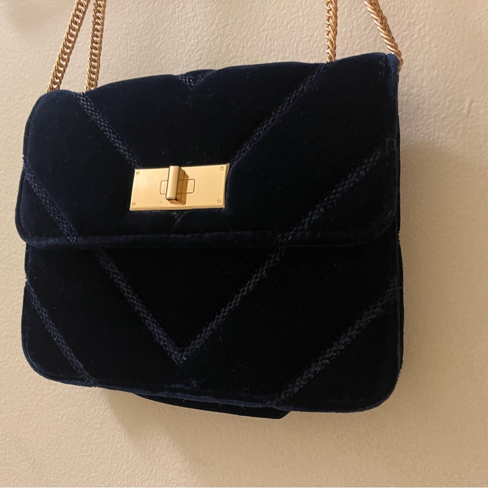 Primark Sapphire & Rose Gold Velvet Purse